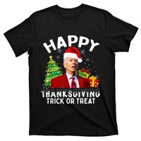 Funny Joe Biden Santa Hat Merry Thanksgiving Christmas T-Shirt