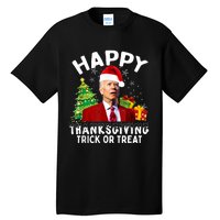 Funny Joe Biden Santa Hat Merry Thanksgiving Christmas Tall T-Shirt