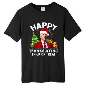 Funny Joe Biden Santa Hat Merry Thanksgiving Christmas Tall Fusion ChromaSoft Performance T-Shirt