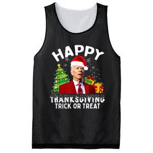 Funny Joe Biden Santa Hat Merry Thanksgiving Christmas Mesh Reversible Basketball Jersey Tank