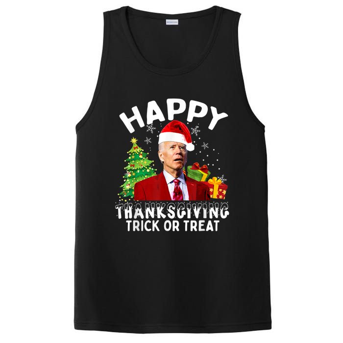 Funny Joe Biden Santa Hat Merry Thanksgiving Christmas PosiCharge Competitor Tank