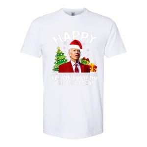 Funny Joe Biden Santa Hat Merry Thanksgiving Christmas Softstyle CVC T-Shirt