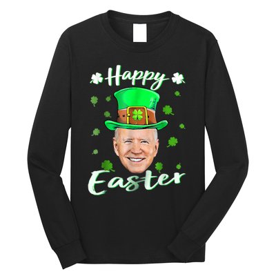 Funny Joe Biden Easter Confused St Patricks Day Long Sleeve Shirt