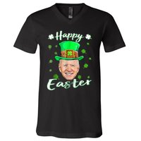 Funny Joe Biden Easter Confused St Patricks Day V-Neck T-Shirt