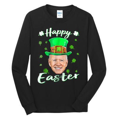 Funny Joe Biden Easter Confused St Patricks Day Tall Long Sleeve T-Shirt