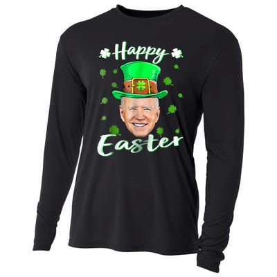 Funny Joe Biden Easter Confused St Patricks Day Cooling Performance Long Sleeve Crew