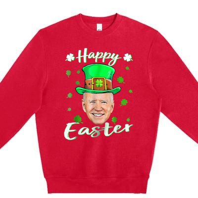 Funny Joe Biden Easter Confused St Patricks Day Premium Crewneck Sweatshirt