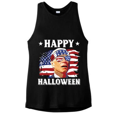 Funny Joe Biden 4th Of July Happy Halloween Ladies PosiCharge Tri-Blend Wicking Tank