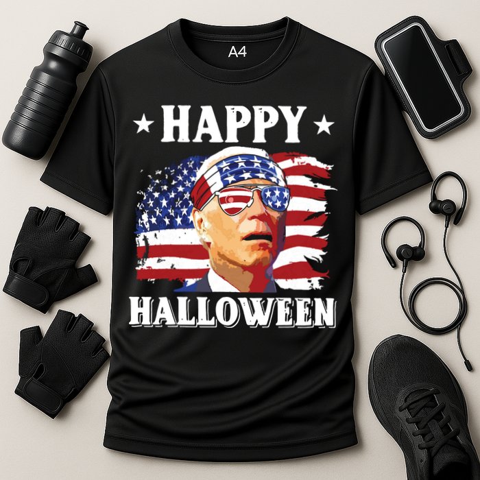 Funny Joe Biden 4th Of July Happy Halloween Cooling Performance Crew T-Shirt
