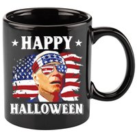 Funny Joe Biden 4th Of July Happy Halloween 11oz C Handle Ceramic Mug