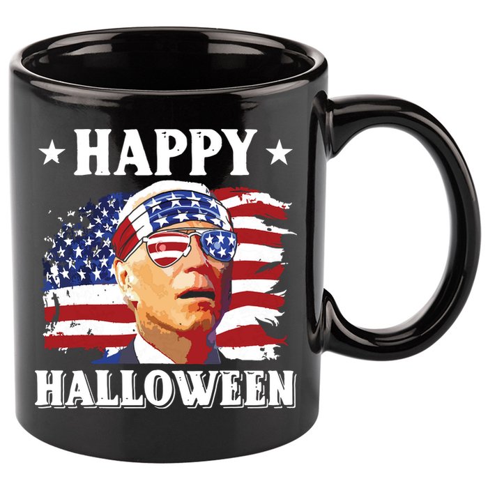 Funny Joe Biden 4th Of July Happy Halloween 11oz C Handle Ceramic Mug
