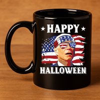 Funny Joe Biden 4th Of July Happy Halloween 11oz C Handle Ceramic Mug