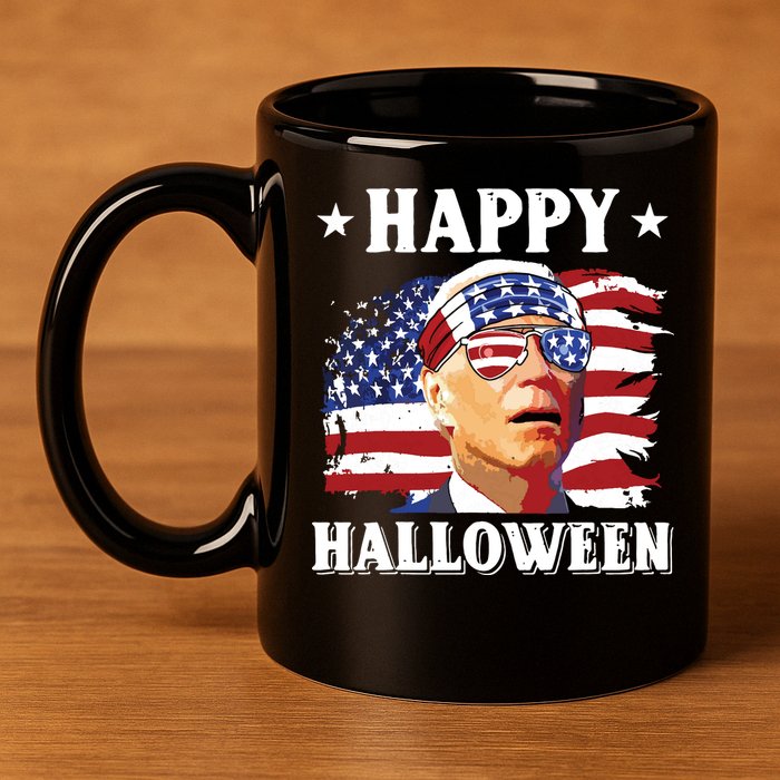 Funny Joe Biden 4th Of July Happy Halloween 11oz C Handle Ceramic Mug