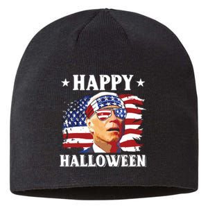 Funny Joe Biden 4th Of July Happy Halloween Sustainable Beanie