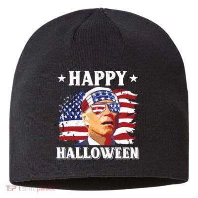 Funny Joe Biden 4th Of July Happy Halloween Sustainable Beanie