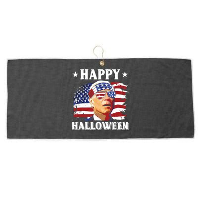Funny Joe Biden 4th Of July Happy Halloween Large Microfiber Waffle Golf Towel