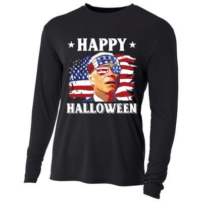 Funny Joe Biden 4th Of July Happy Halloween Cooling Performance Long Sleeve Crew