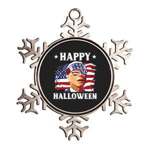 Funny Joe Biden 4th Of July Happy Halloween Metallic Star Ornament