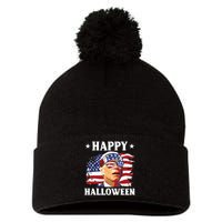 Funny Joe Biden 4th Of July Happy Halloween Pom Pom 12in Knit Beanie