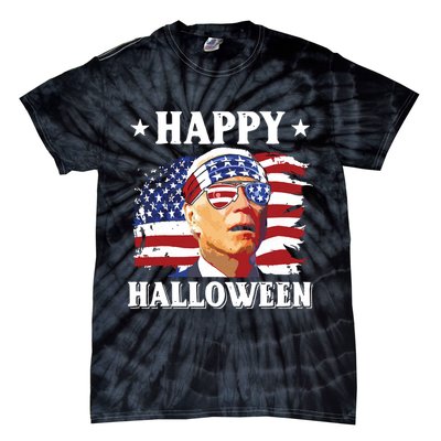 Funny Joe Biden 4th Of July Happy Halloween Tie-Dye T-Shirt