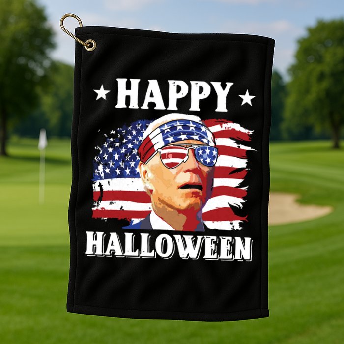 Funny Joe Biden 4th Of July Happy Halloween Golf Towel