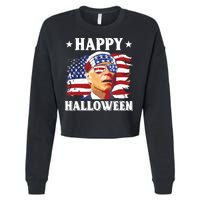 Funny Joe Biden 4th Of July Happy Halloween Cropped Pullover Crew