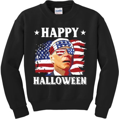 Funny Joe Biden 4th Of July Happy Halloween Kids Sweatshirt