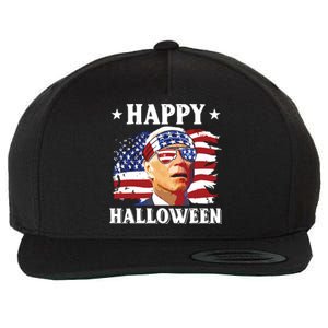 Funny Joe Biden 4th Of July Happy Halloween Wool Snapback Cap