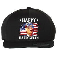 Funny Joe Biden 4th Of July Happy Halloween Wool Snapback Cap