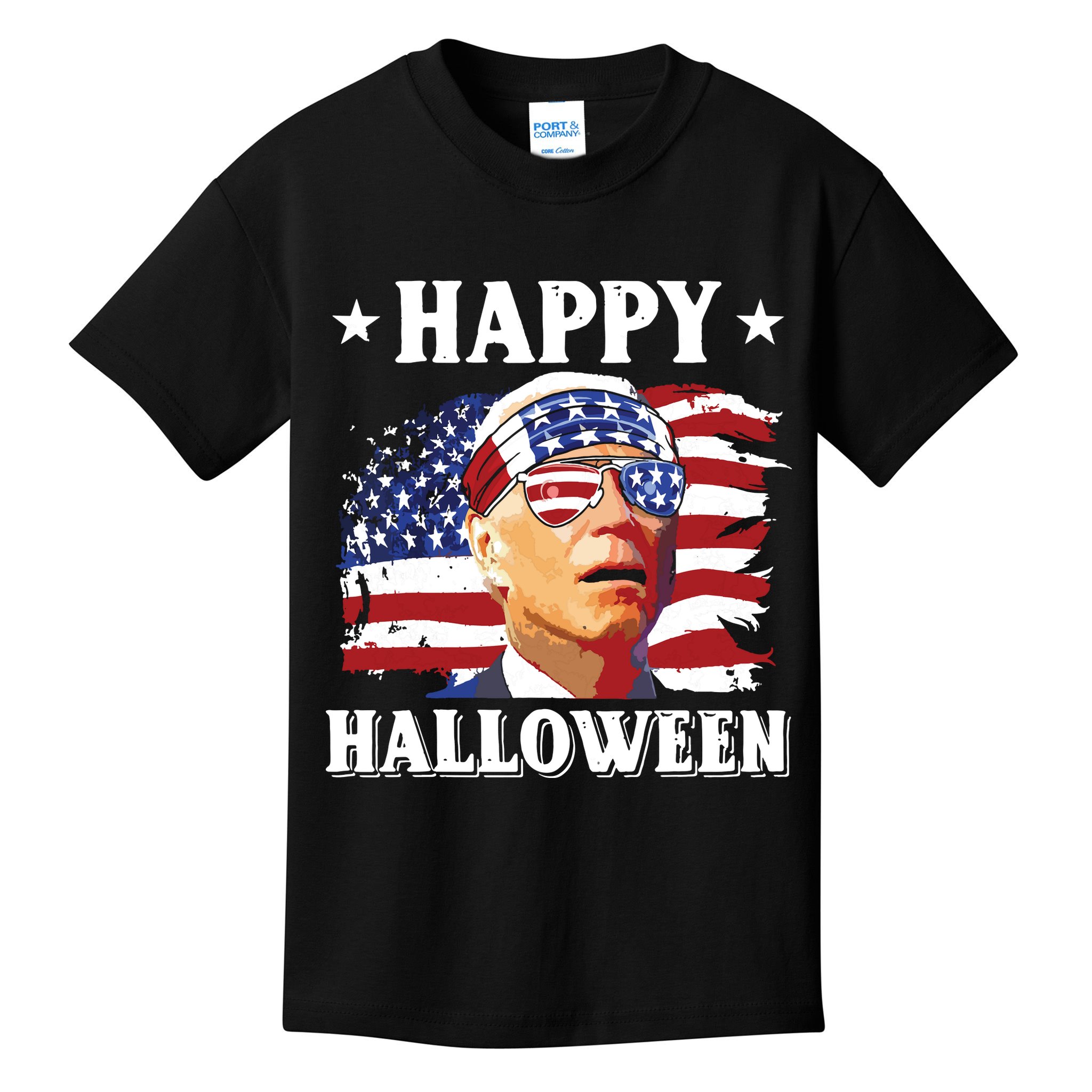 Funny Joe Biden 4th Of July Happy Halloween Kids T-Shirt