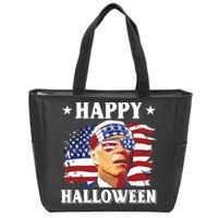 Funny Joe Biden 4th Of July Happy Halloween Zip Tote Bag