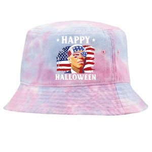 Funny Joe Biden 4th Of July Happy Halloween Tie-Dyed Bucket Hat