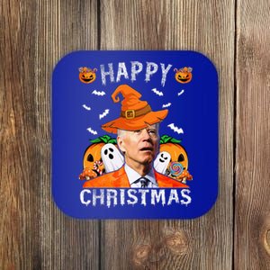 Funny Joe Biden Happy Halloween Happy Christmas Saying Coaster