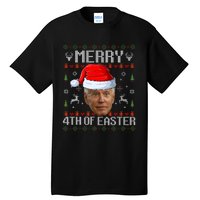 Funny Joe Biden Happy 4th Of Easter Ugly Christmas Sweater Tall T-Shirt