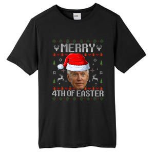 Funny Joe Biden Happy 4th Of Easter Ugly Christmas Sweater Tall Fusion ChromaSoft Performance T-Shirt