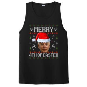 Funny Joe Biden Happy 4th Of Easter Ugly Christmas Sweater PosiCharge Competitor Tank