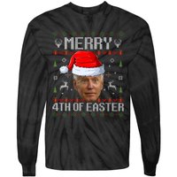 Funny Joe Biden Happy 4th Of Easter Ugly Christmas Sweater Tie-Dye Long Sleeve Shirt