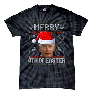 Funny Joe Biden Happy 4th Of Easter Ugly Christmas Sweater Tie-Dye T-Shirt