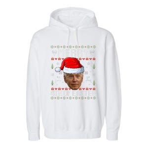 Funny Joe Biden Happy 4th Of Easter Ugly Christmas Sweater Garment-Dyed Fleece Hoodie