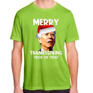 Funny Joe Biden Santa Hat Merry Thanksgiving Christmas Adult ChromaSoft Performance T-Shirt