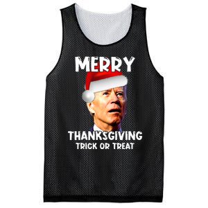 Funny Joe Biden Santa Hat Merry Thanksgiving Christmas Mesh Reversible Basketball Jersey Tank