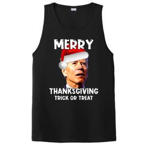 Funny Joe Biden Santa Hat Merry Thanksgiving Christmas PosiCharge Competitor Tank