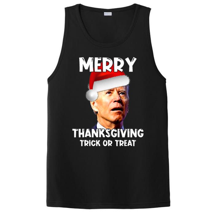 Funny Joe Biden Santa Hat Merry Thanksgiving Christmas PosiCharge Competitor Tank