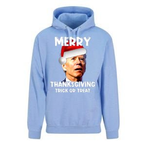 Funny Joe Biden Santa Hat Merry Thanksgiving Christmas Unisex Surf Hoodie