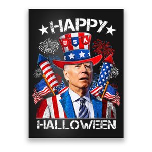 Funny Joe Biden 4th Of July Happy Halloween Firework Poster