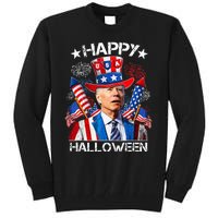 Funny Joe Biden 4th Of July Happy Halloween Firework Tall Sweatshirt