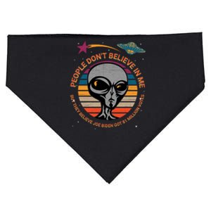 Funny Joe Biden Alien UFO Conservative USA-Made Doggie Bandana