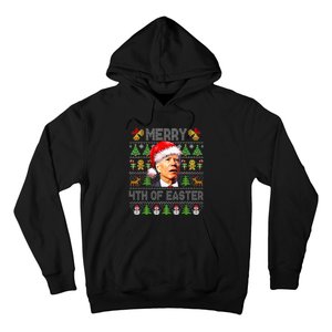 Funny Joe Biden Merry 4th Of Easter Ugly Christmas Sweater Hoodie