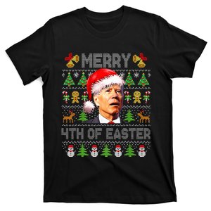 Funny Joe Biden Merry 4th Of Easter Ugly Christmas Sweater T-Shirt