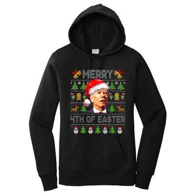 Funny Joe Biden Merry 4th Of Easter Ugly Christmas Sweater Women's Pullover Hoodie